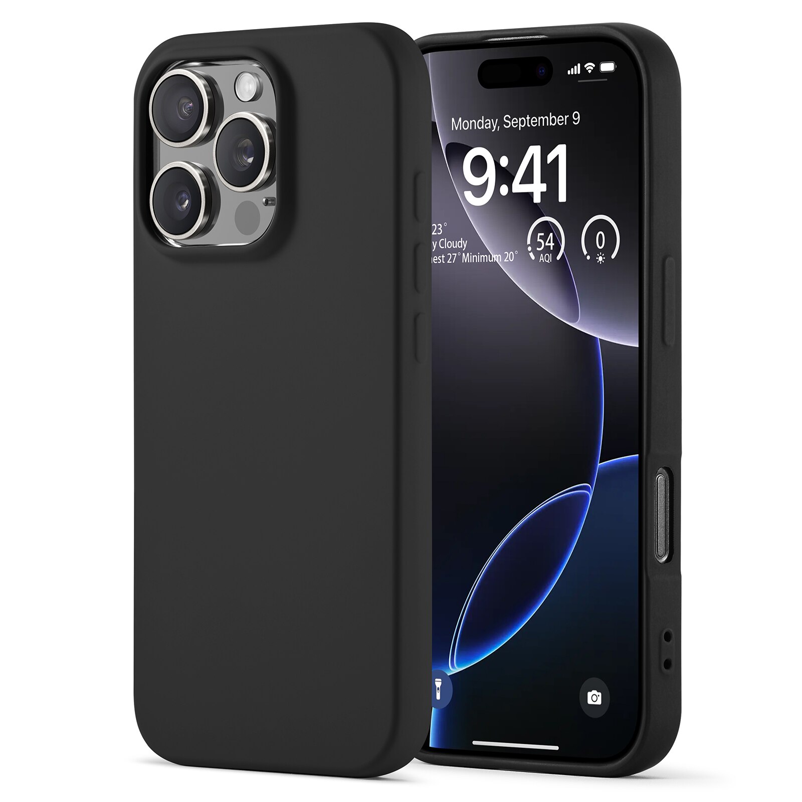 Cover TPU resistente agli urti iPhone 16 Pro Nero