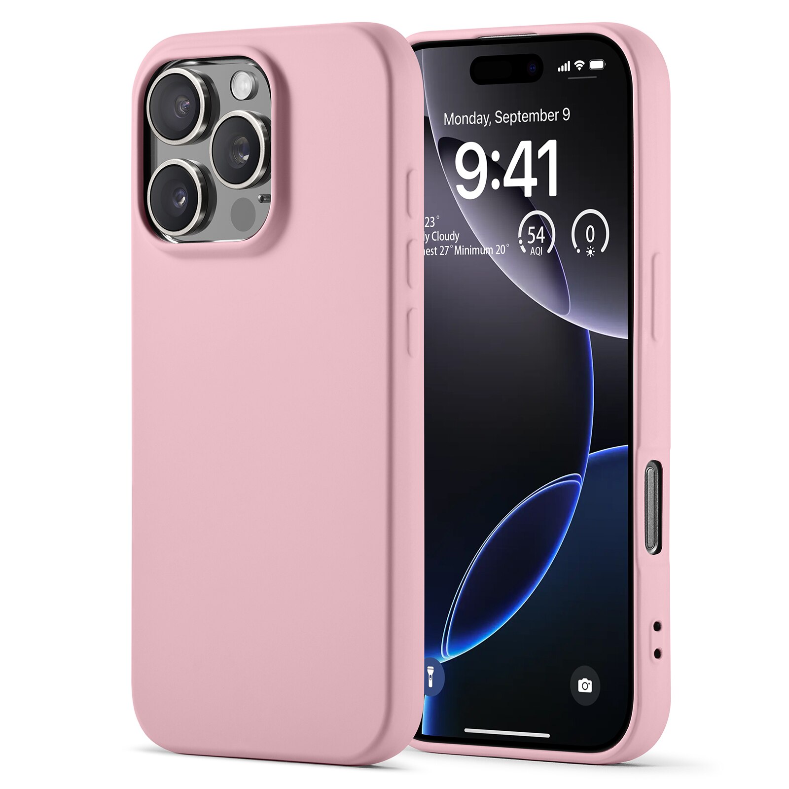 Cover TPU resistente agli urti iPhone 16 Pro Rosa