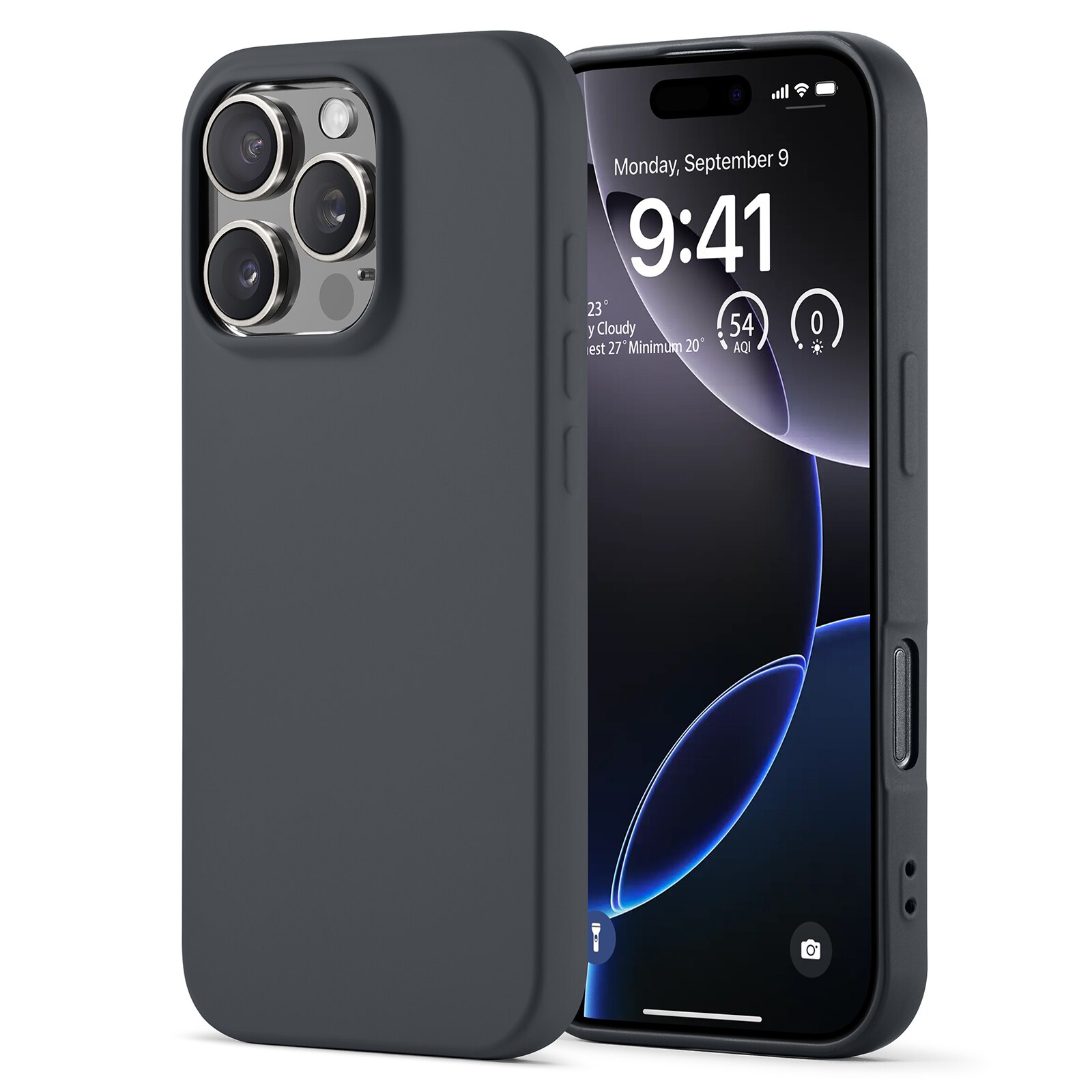 Cover TPU resistente agli urti iPhone 16 Pro Grigio