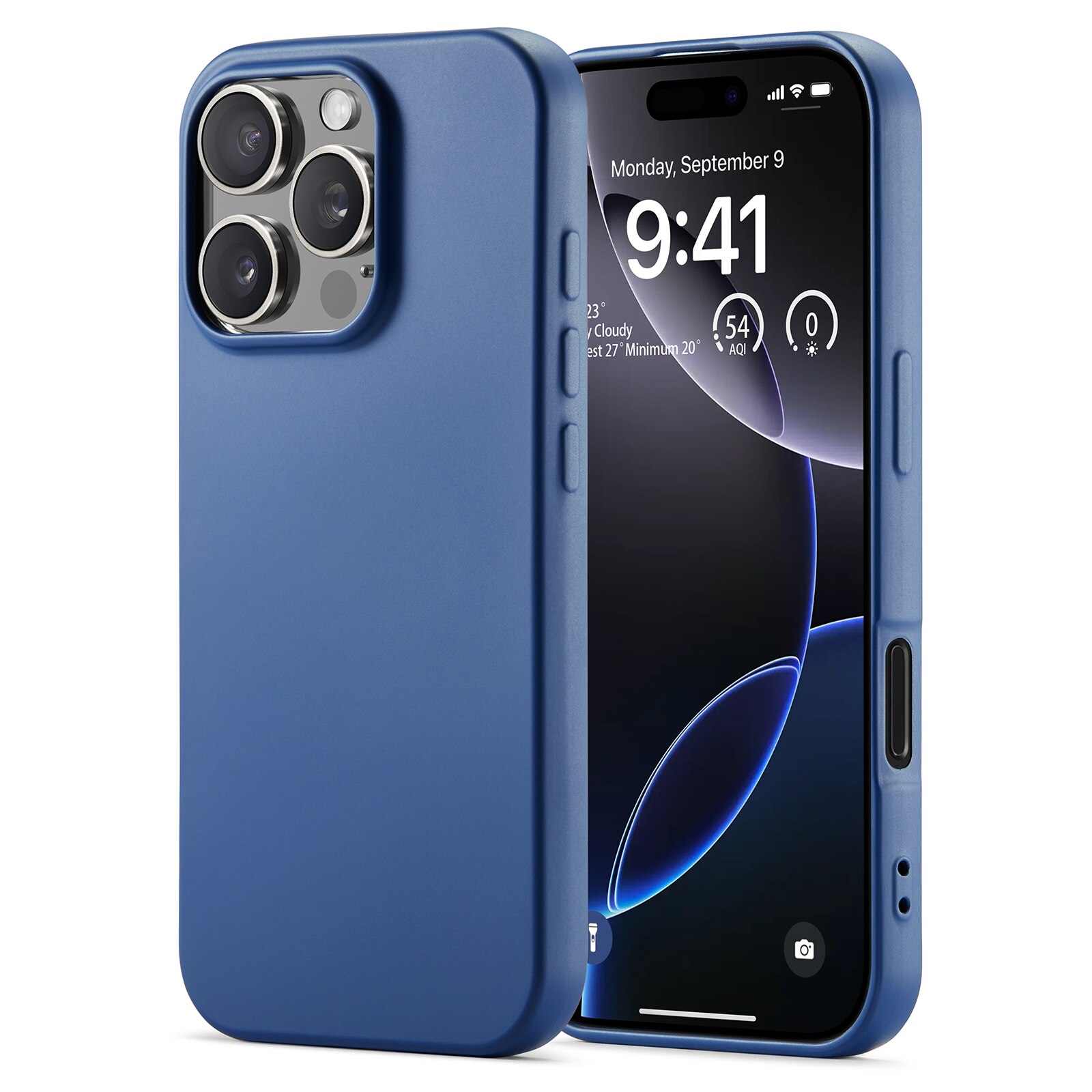 Cover TPU iPhone 16 Pro blu