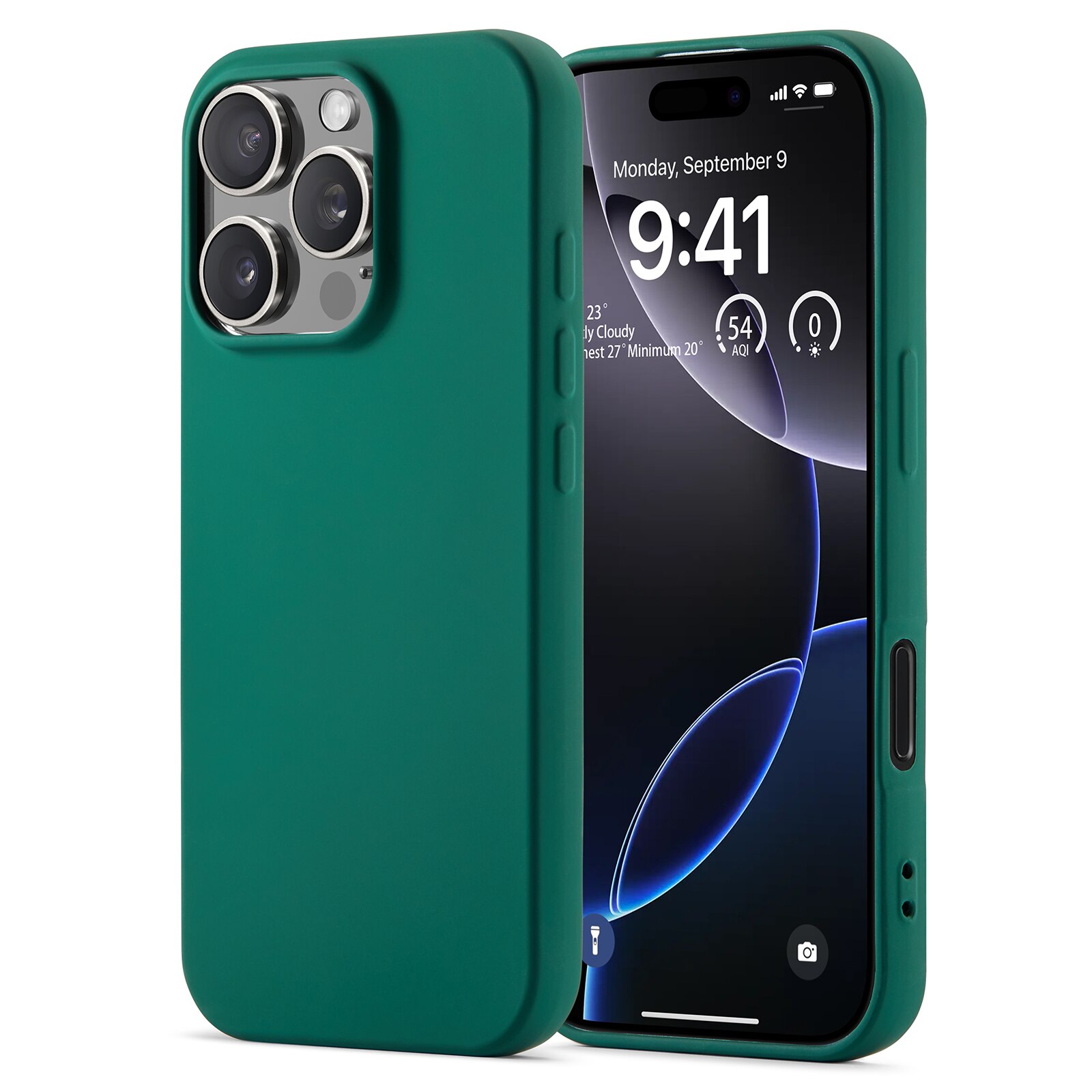 Cover TPU iPhone 16 Pro verde scuro