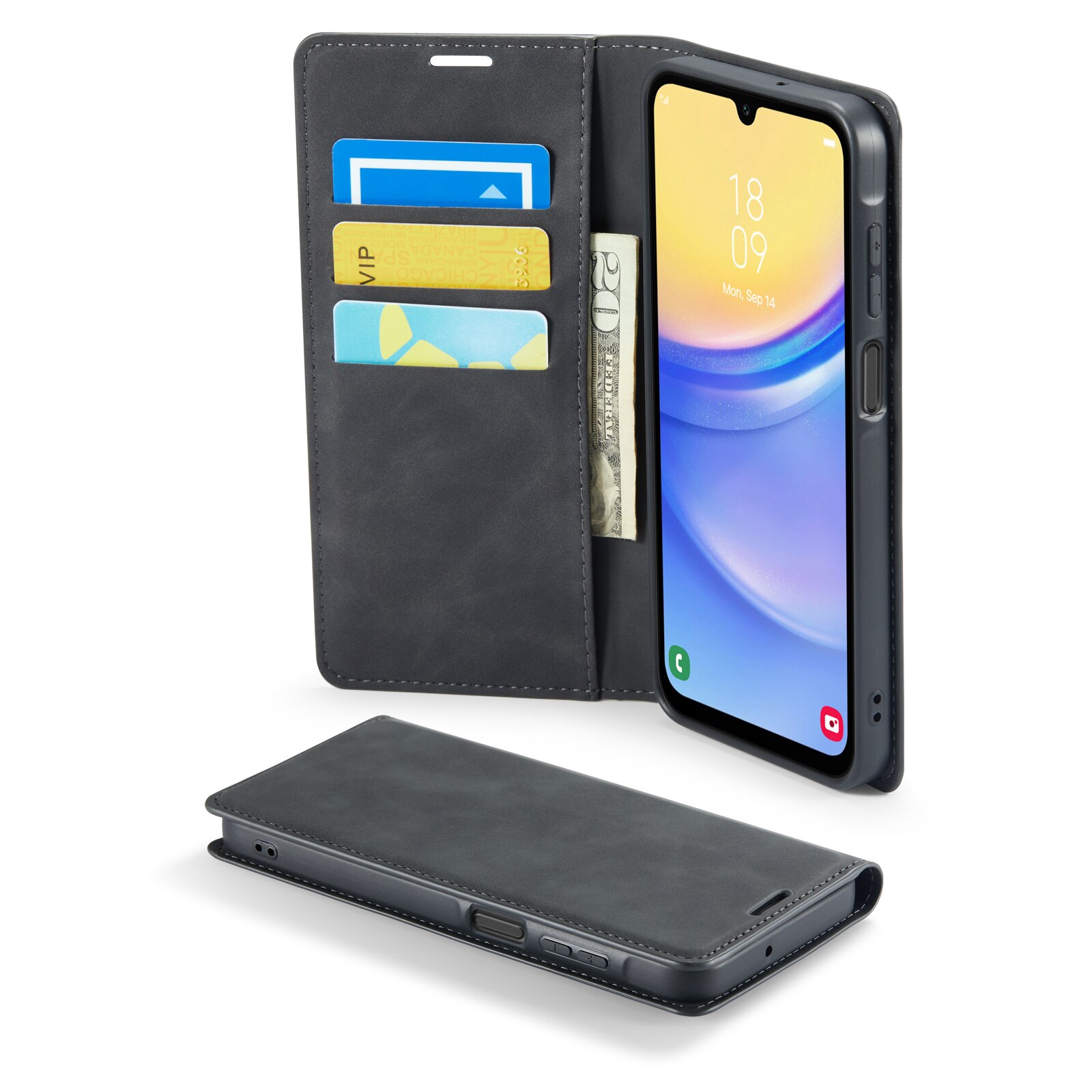 Cover portafoglio sottili Samsung Galaxy A16 nero