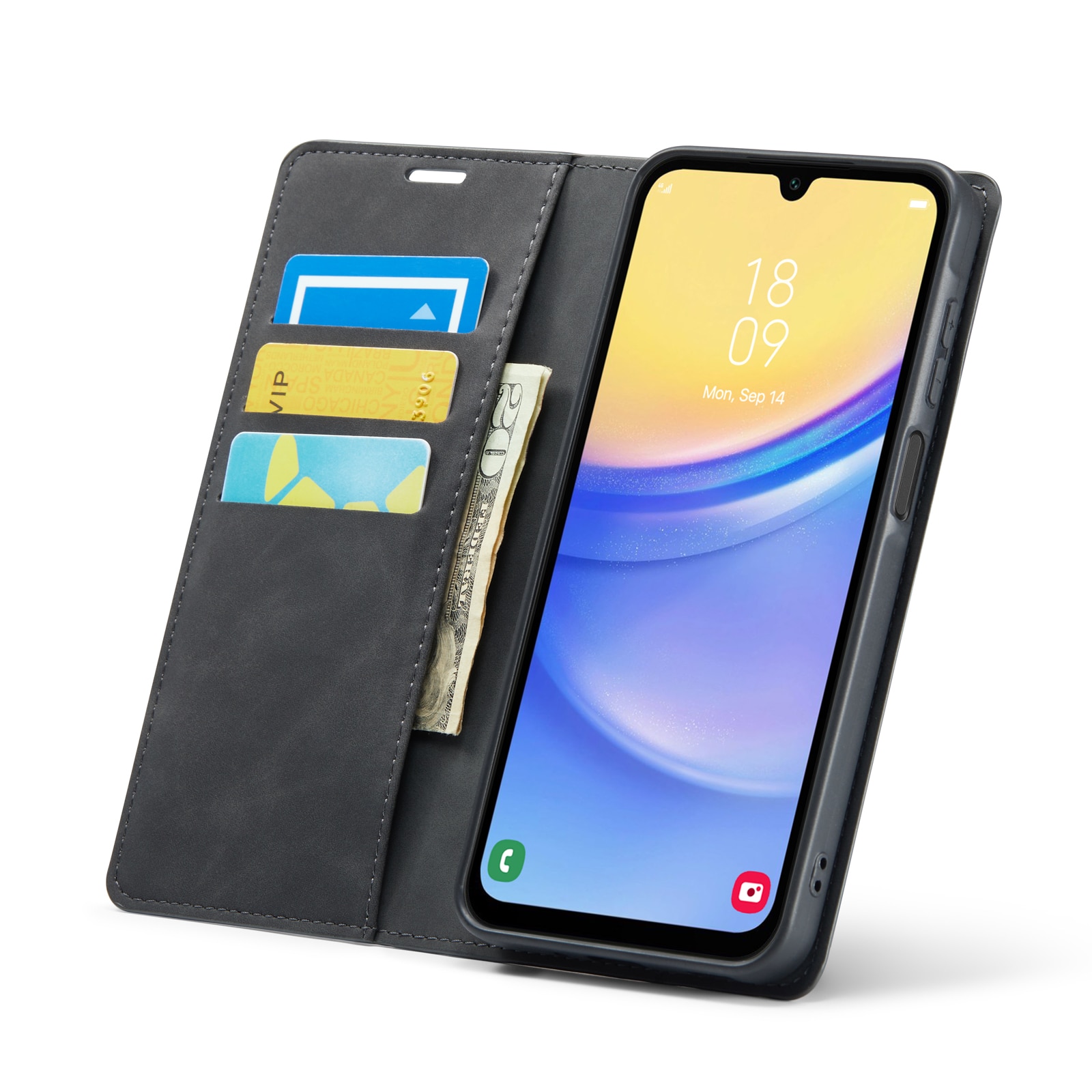 Cover portafoglio sottili Samsung Galaxy A16 nero