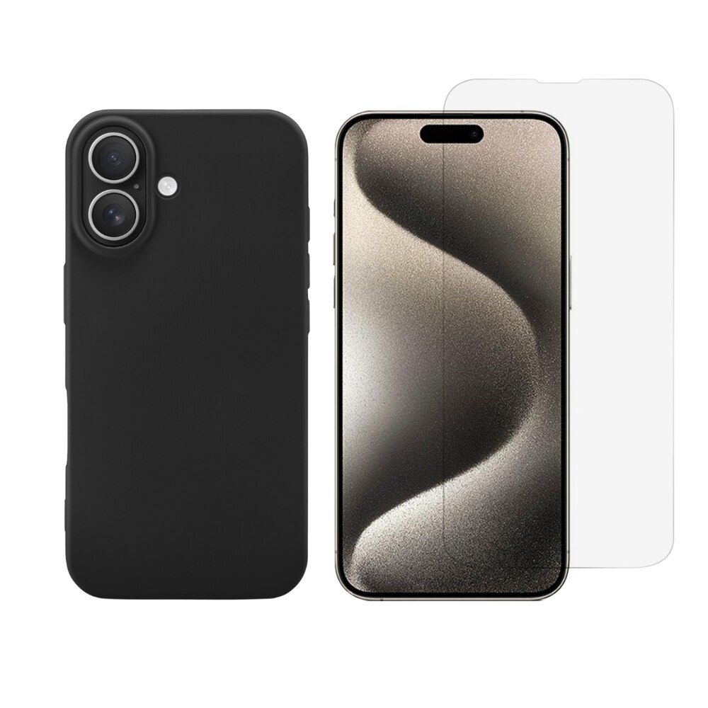 Kit per iPhone 16 Plus: Cover TPU e proteggischermo