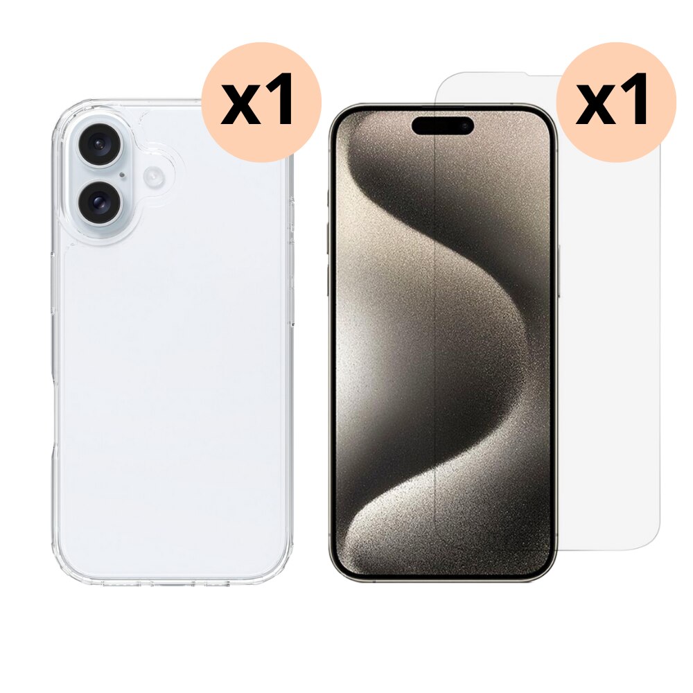 Kit per iPhone 16 Plus: Cover e proteggischermo