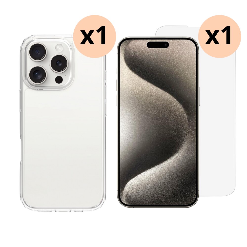 Kit per iPhone 16 Pro Max: Cover e proteggischermo