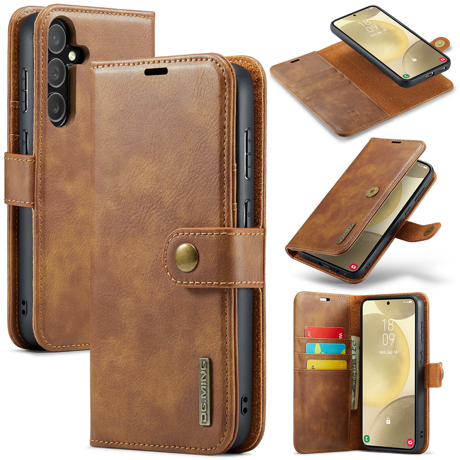 Cover portafoglio Magnet Wallet Samsung Galaxy S25 Plus Cognac