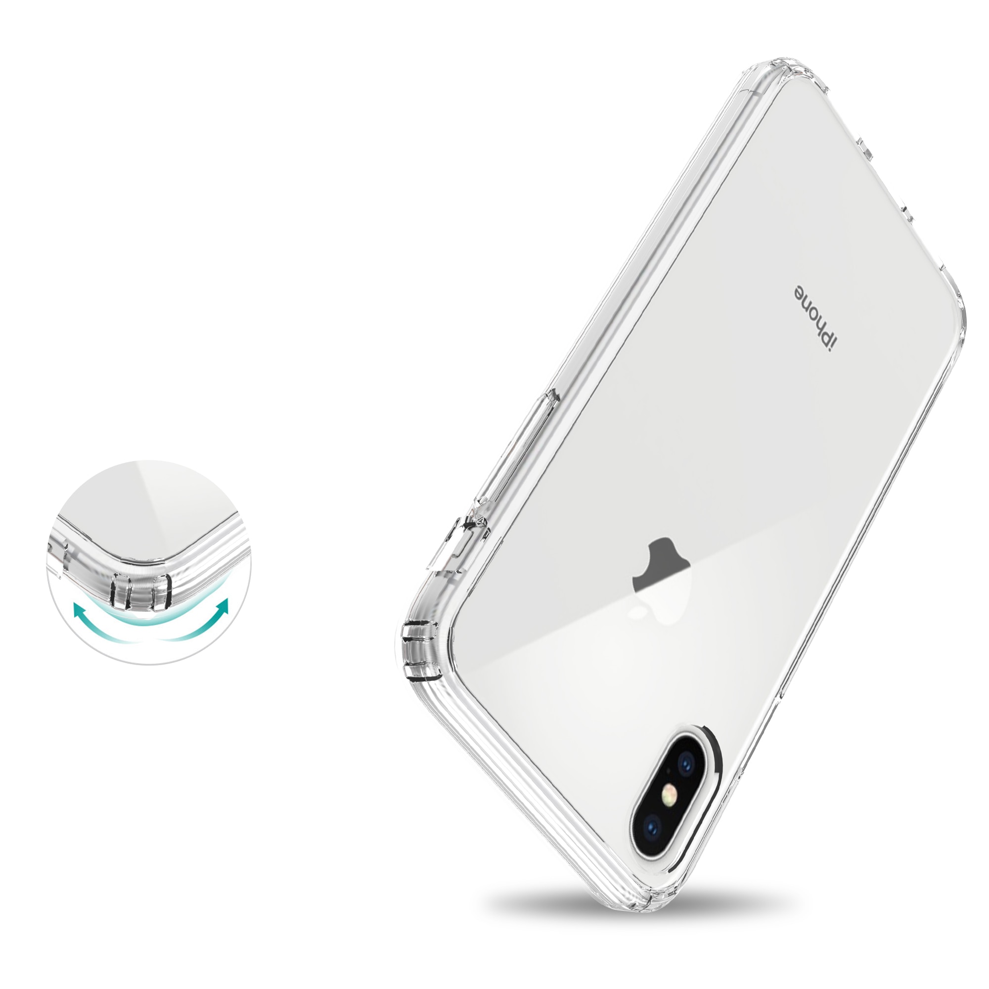 Cover ibride per iPhone X/XS trasparente