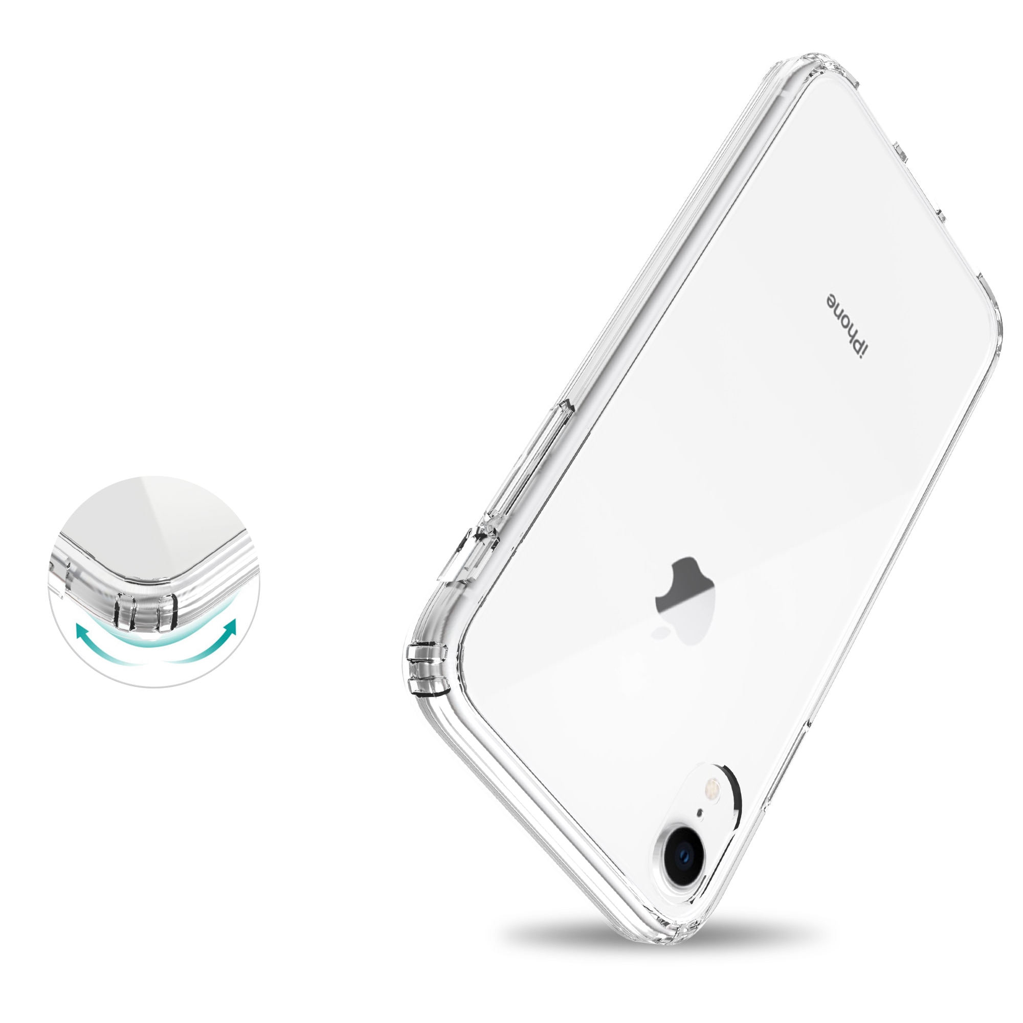 Cover ibride per iPhone Xr trasparente