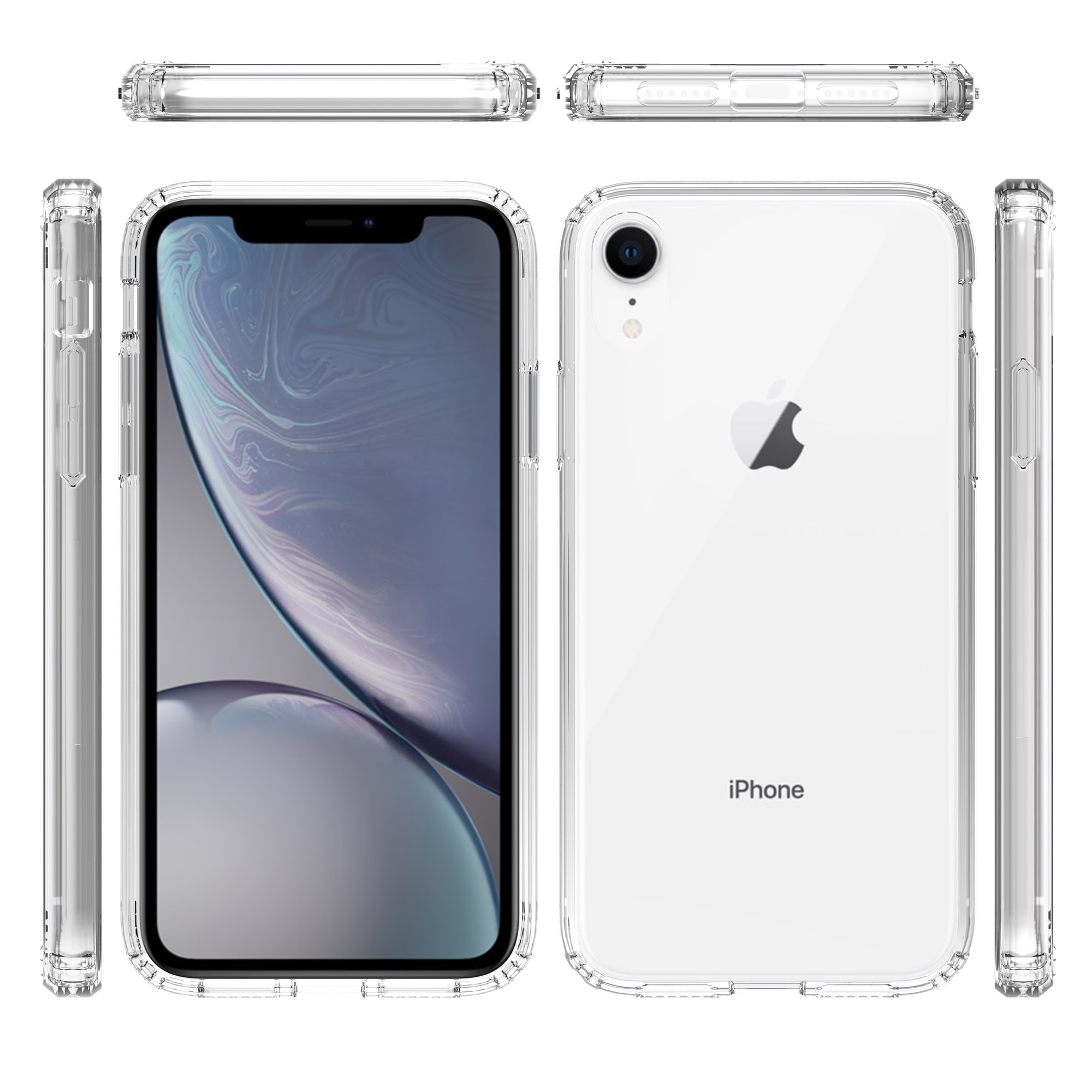 Cover ibride per iPhone Xr trasparente