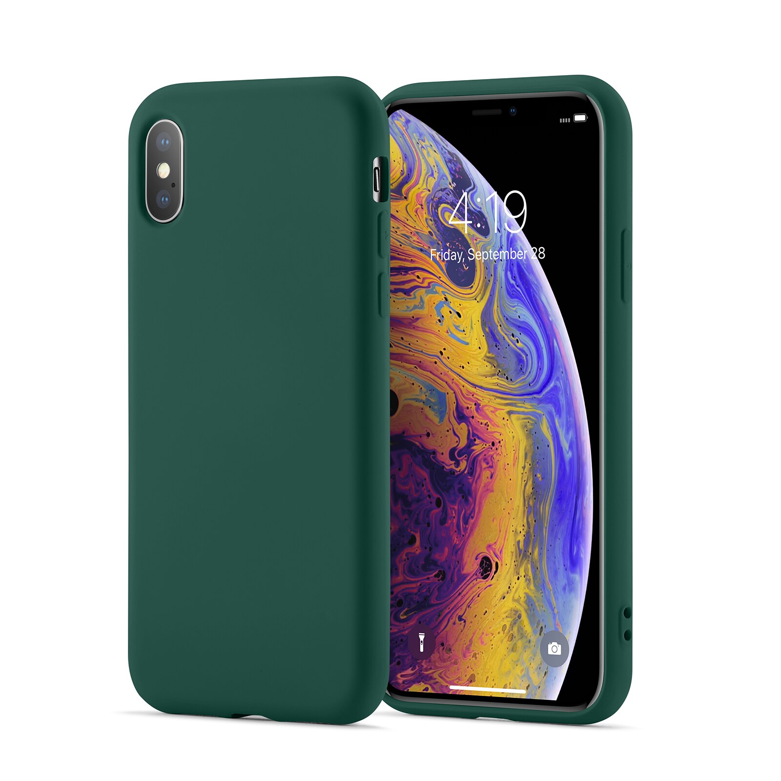 Cover TPU iPhone X/XS verde scuro