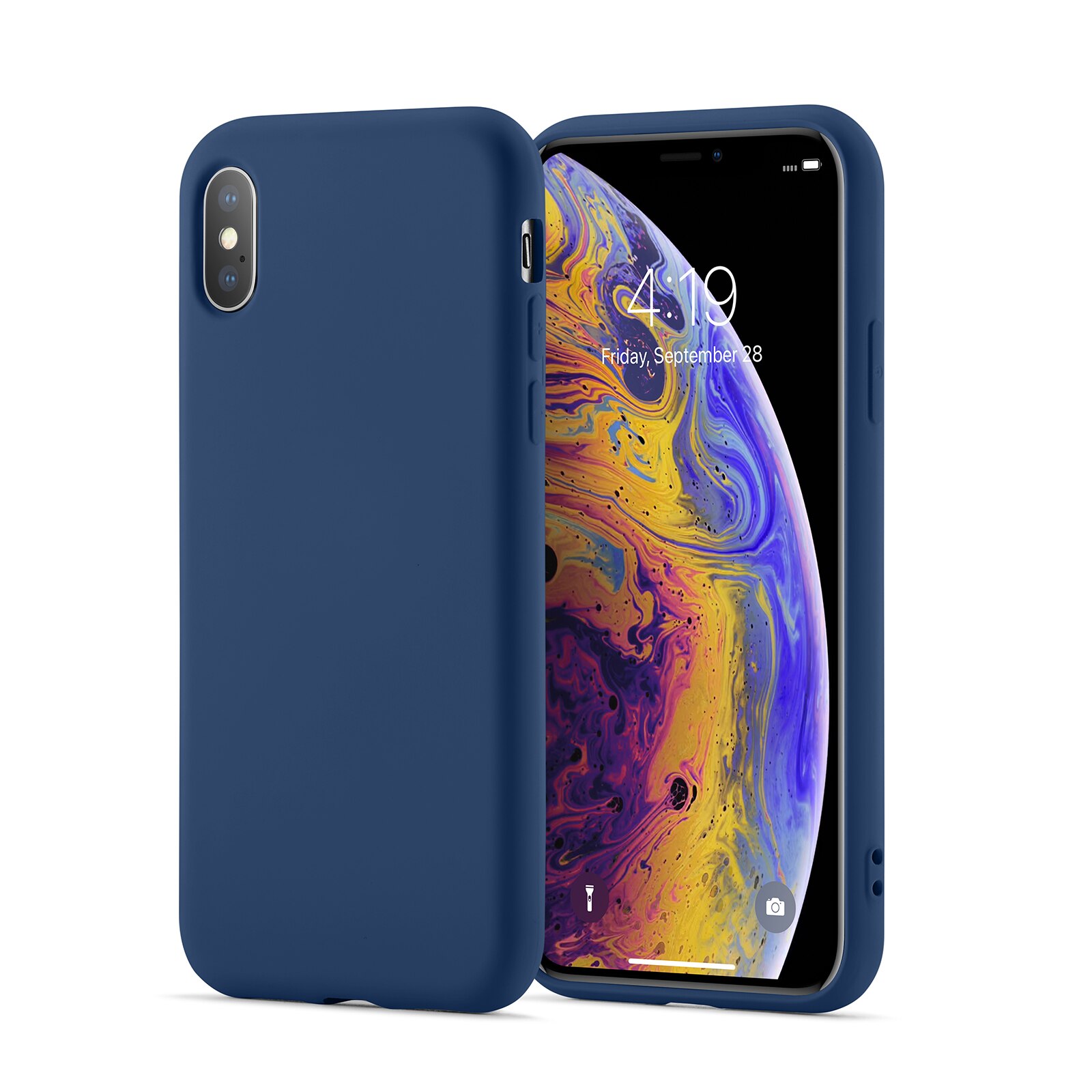 Cover TPU iPhone X/XS blu scuro