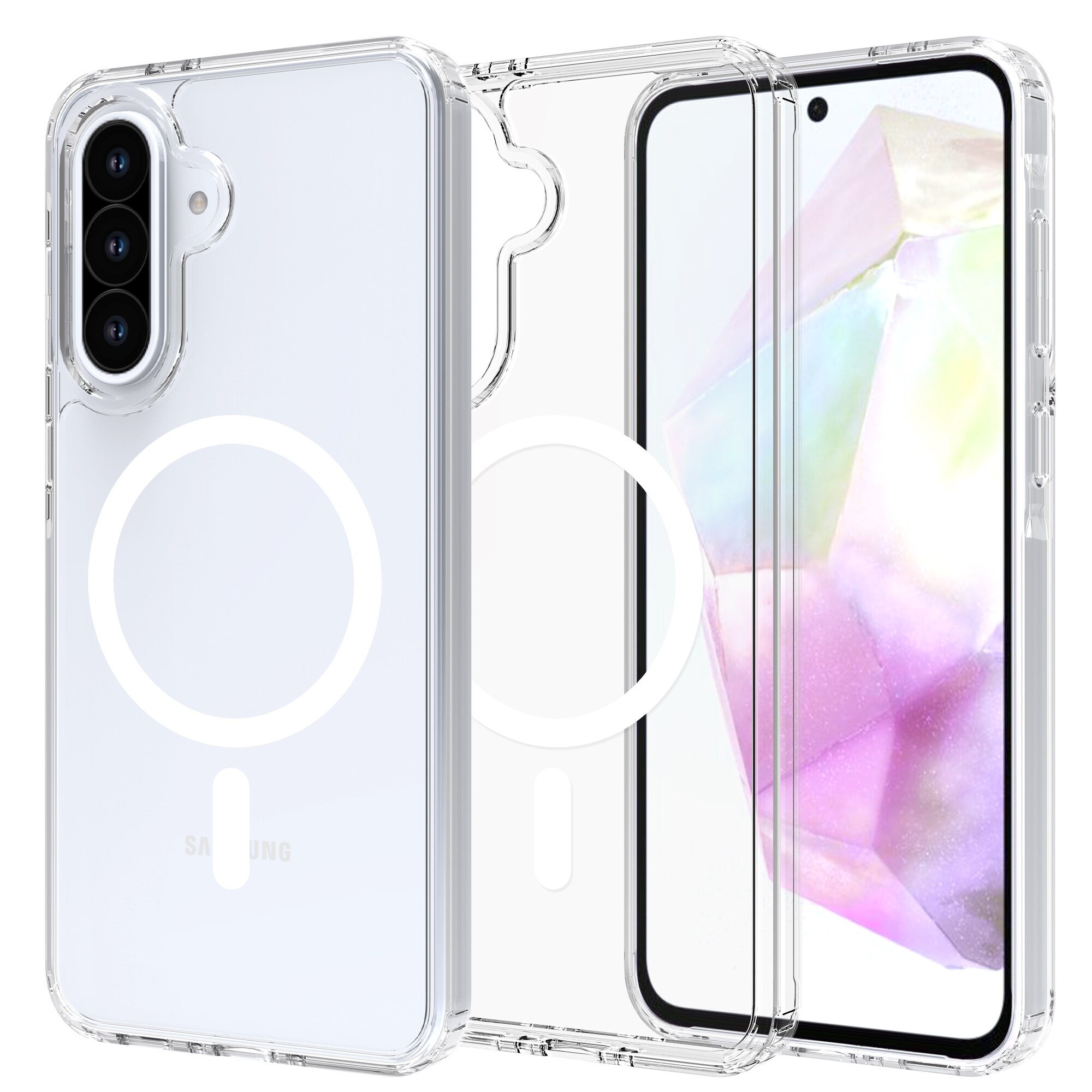 Cover ibride con MagSafe Samsung Galaxy A36 trasparente