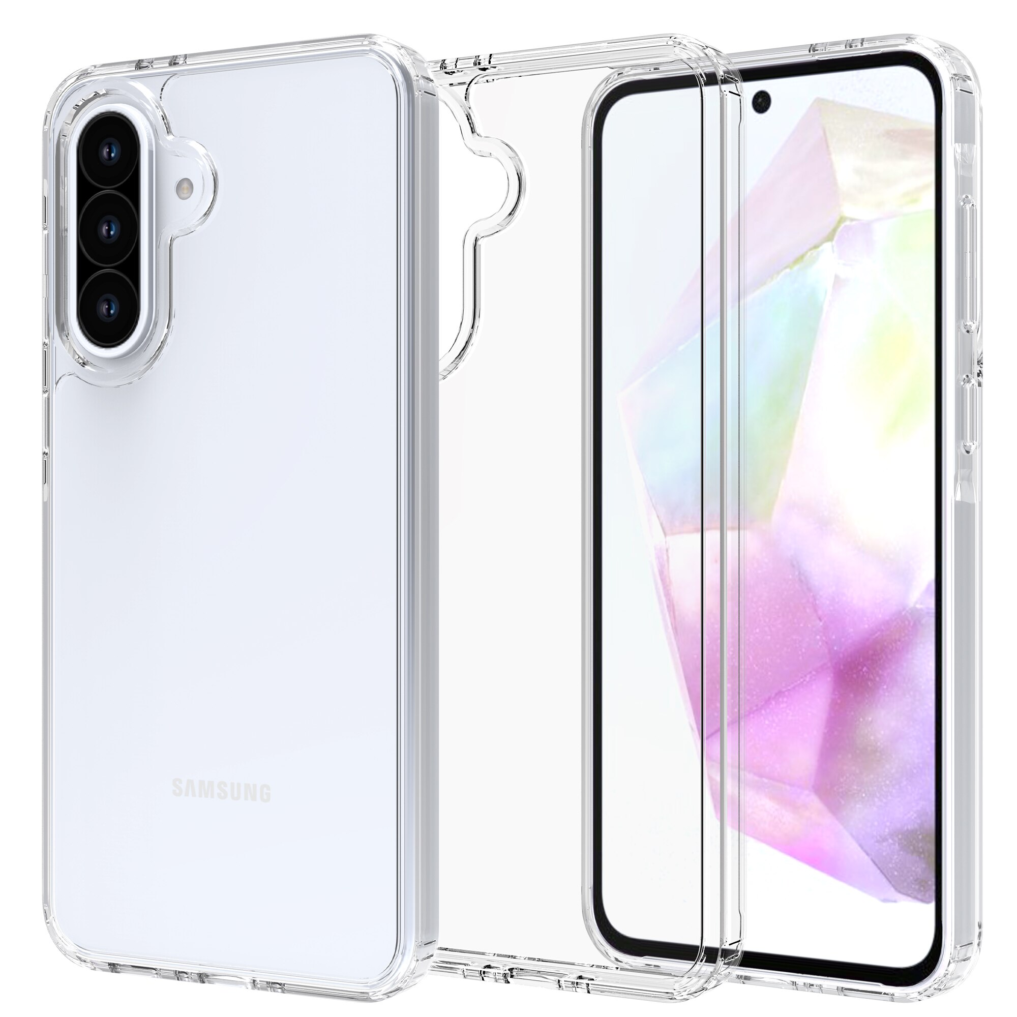 Cover ibride per Samsung Galaxy A36 Trasparente