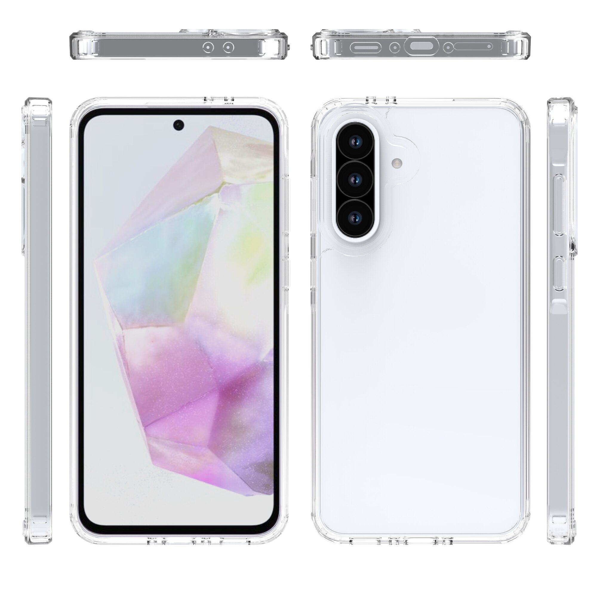 Cover ibride per Samsung Galaxy A36 Trasparente