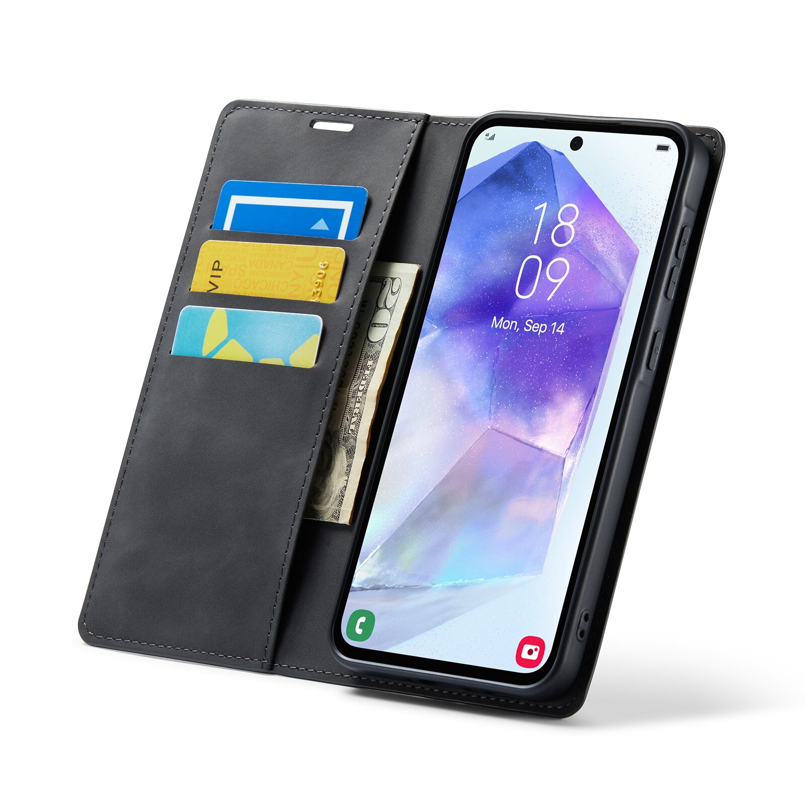 Cover portafoglio sottili Samsung Galaxy A36 Nero