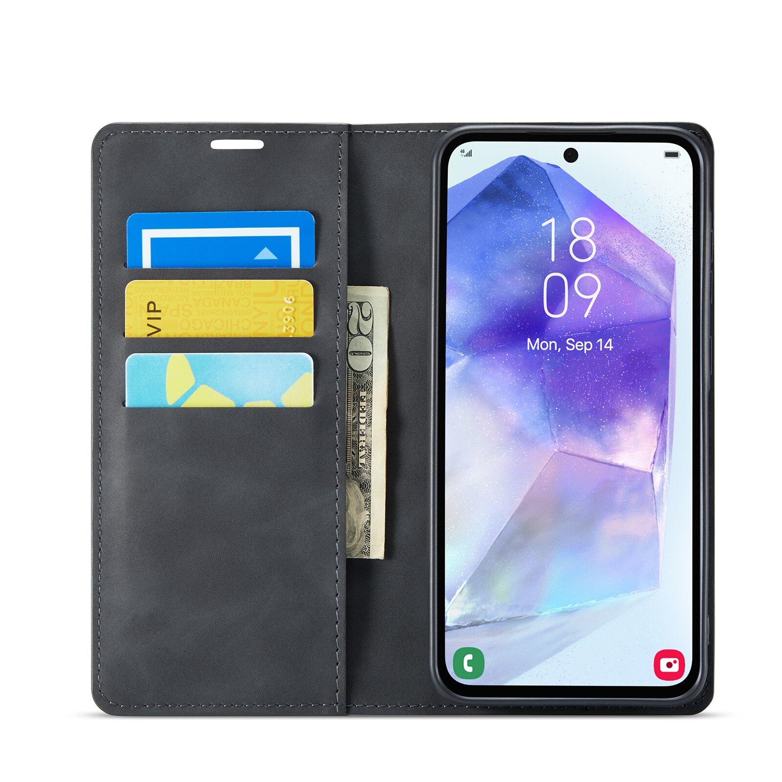 Cover portafoglio sottili Samsung Galaxy A36 Nero