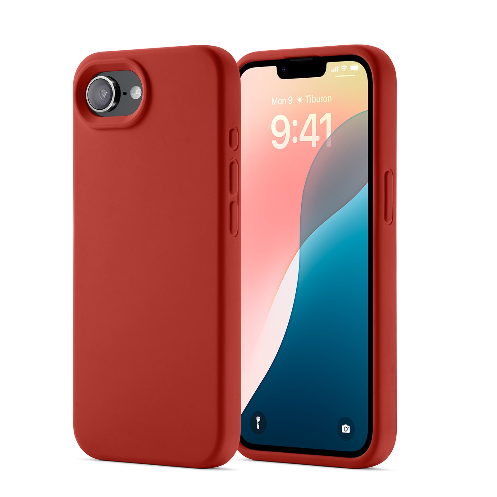 Cover in silicone Magnetic iPhone 16e Lava Red