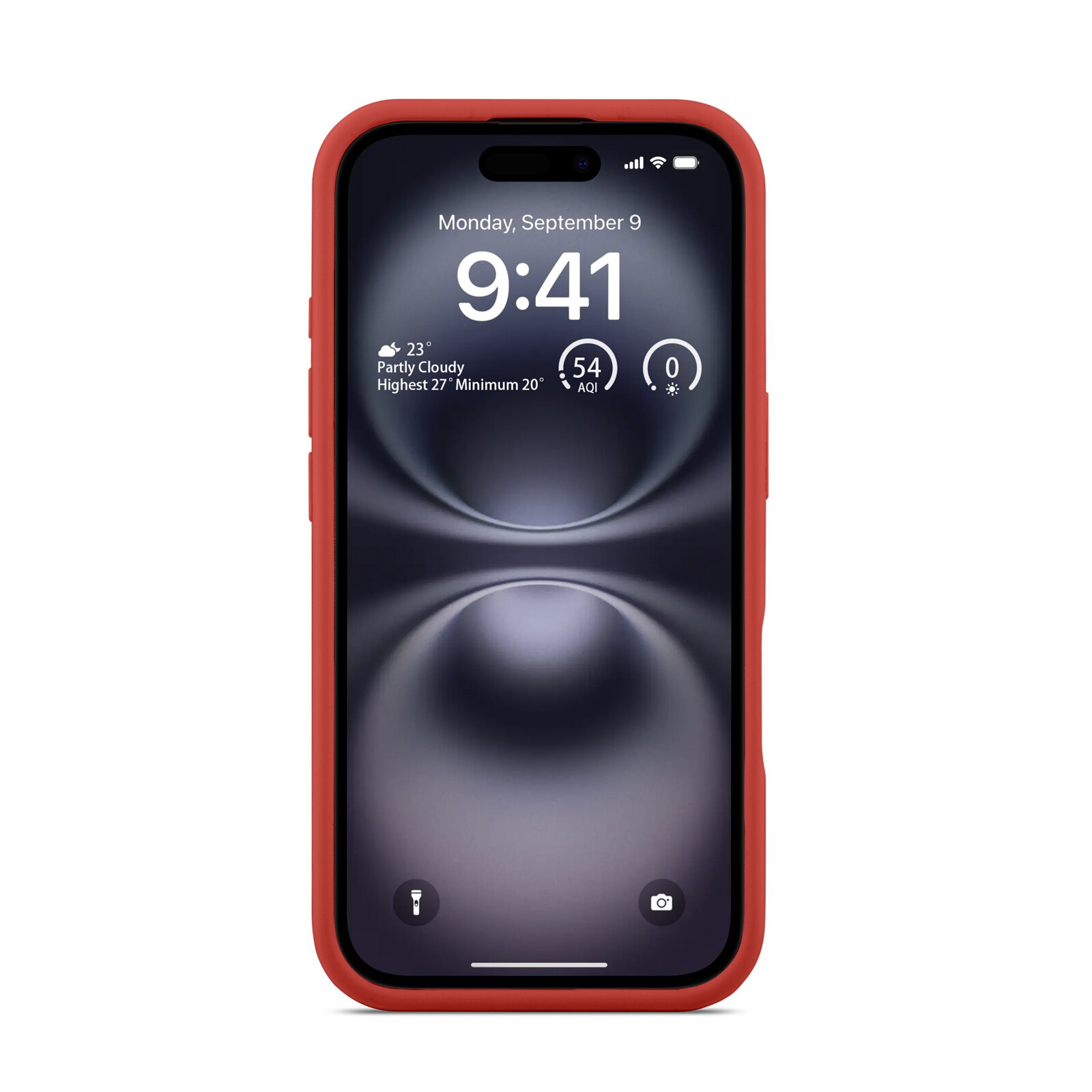 Cover in silicone Magnetic iPhone 16 Lava Red