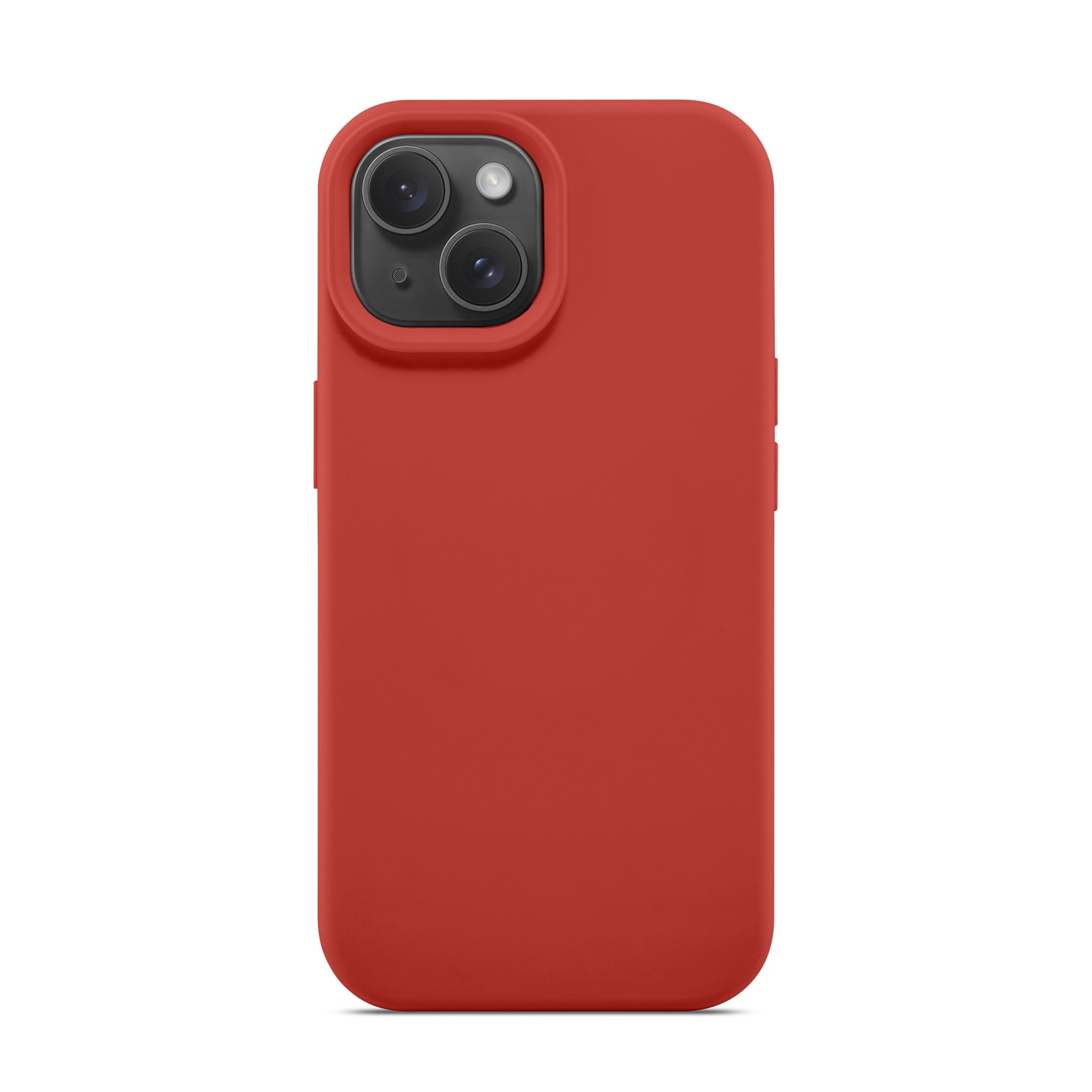 Cover in silicone Magnetic iPhone 15 Lava Red