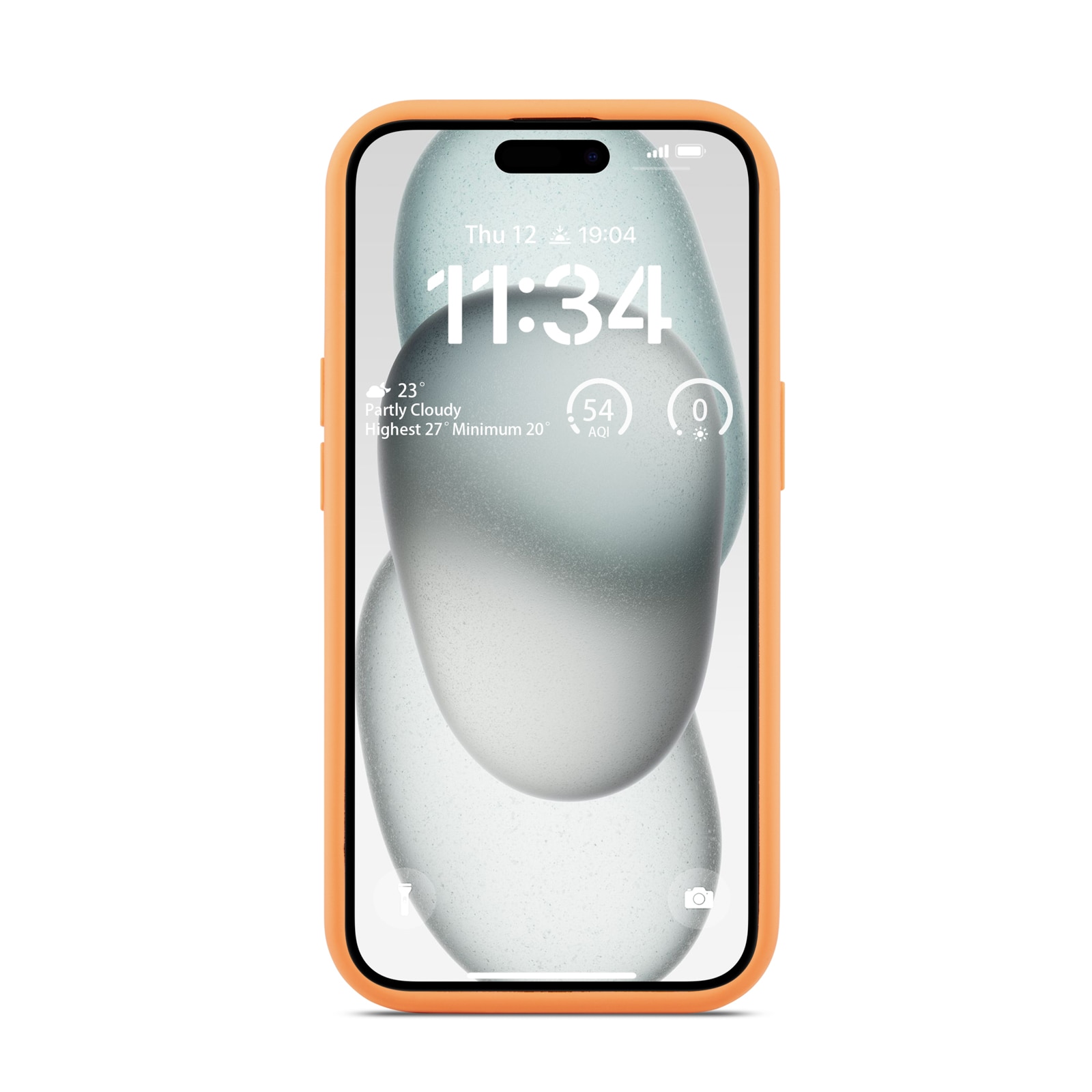 Cover in silicone Magnetic iPhone 15 Solar Orange