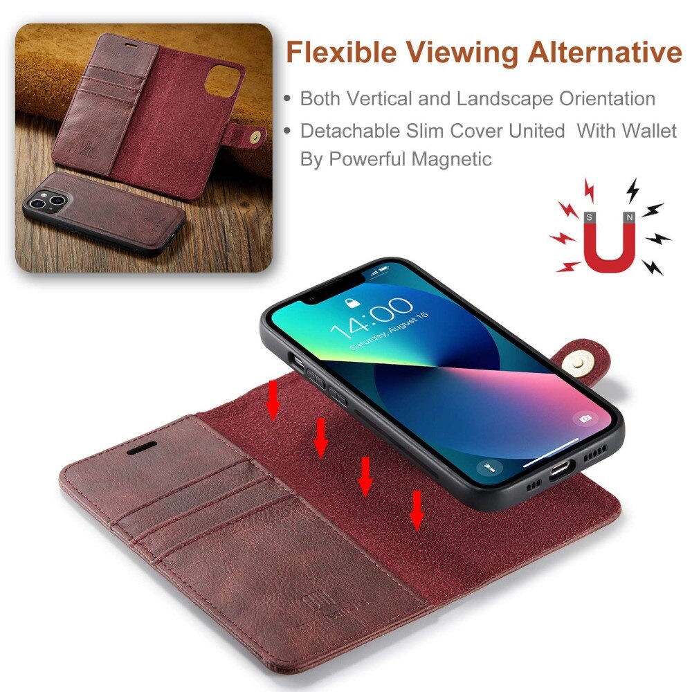 Cover portafoglio Magnet Wallet iPhone 14 Red