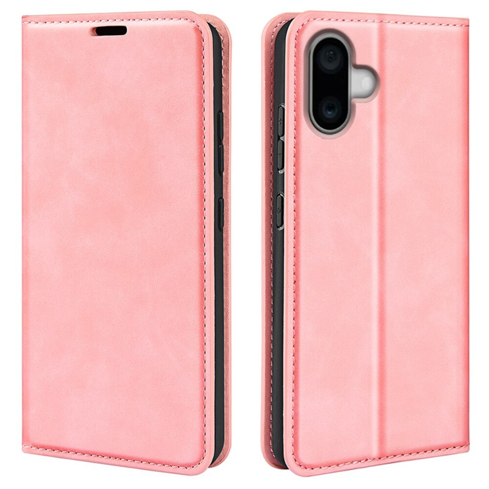 Cover portafoglio sottili iPhone 16 rosa