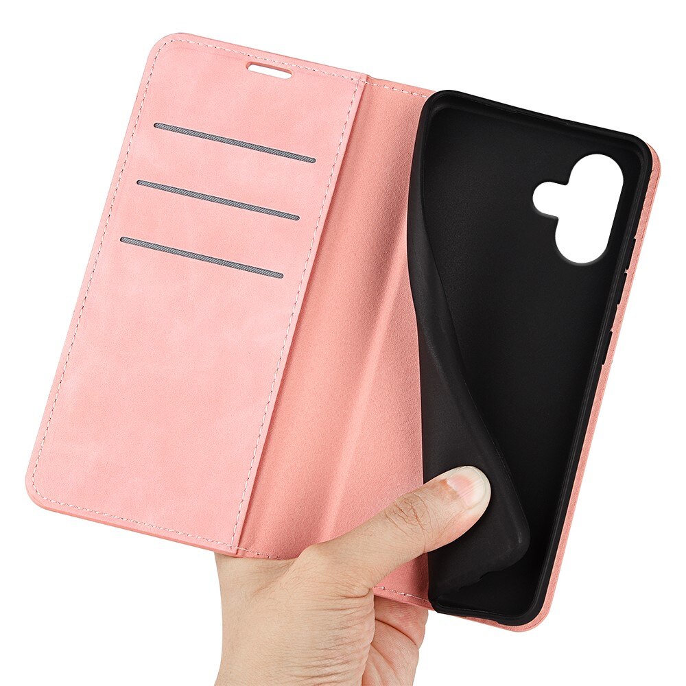 Cover portafoglio sottili iPhone 16 rosa