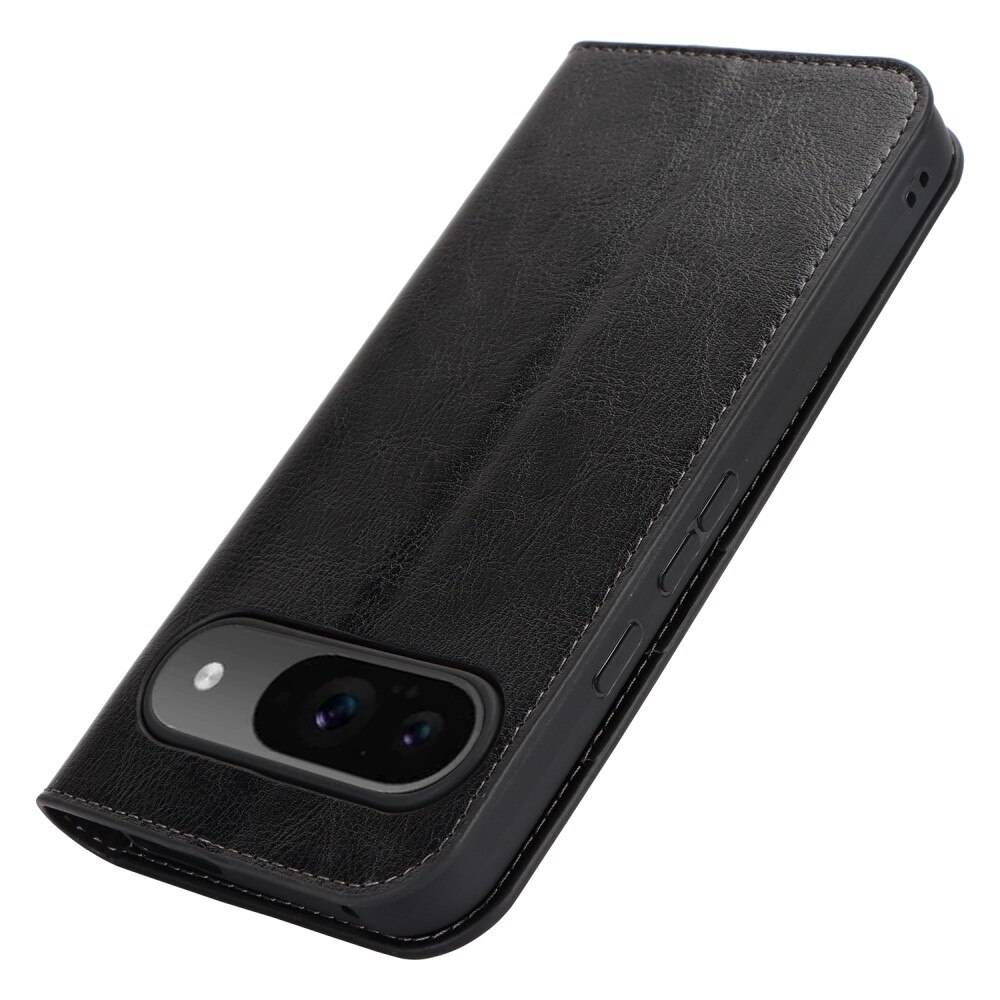 Cover Portafoglio in vera pelle Google Pixel 9 nero