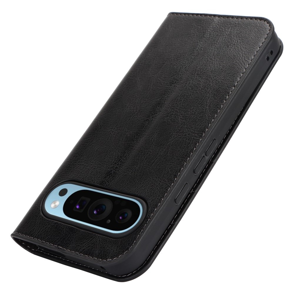 Cover Portafoglio in vera pelle Google Pixel 9 Pro XL nero