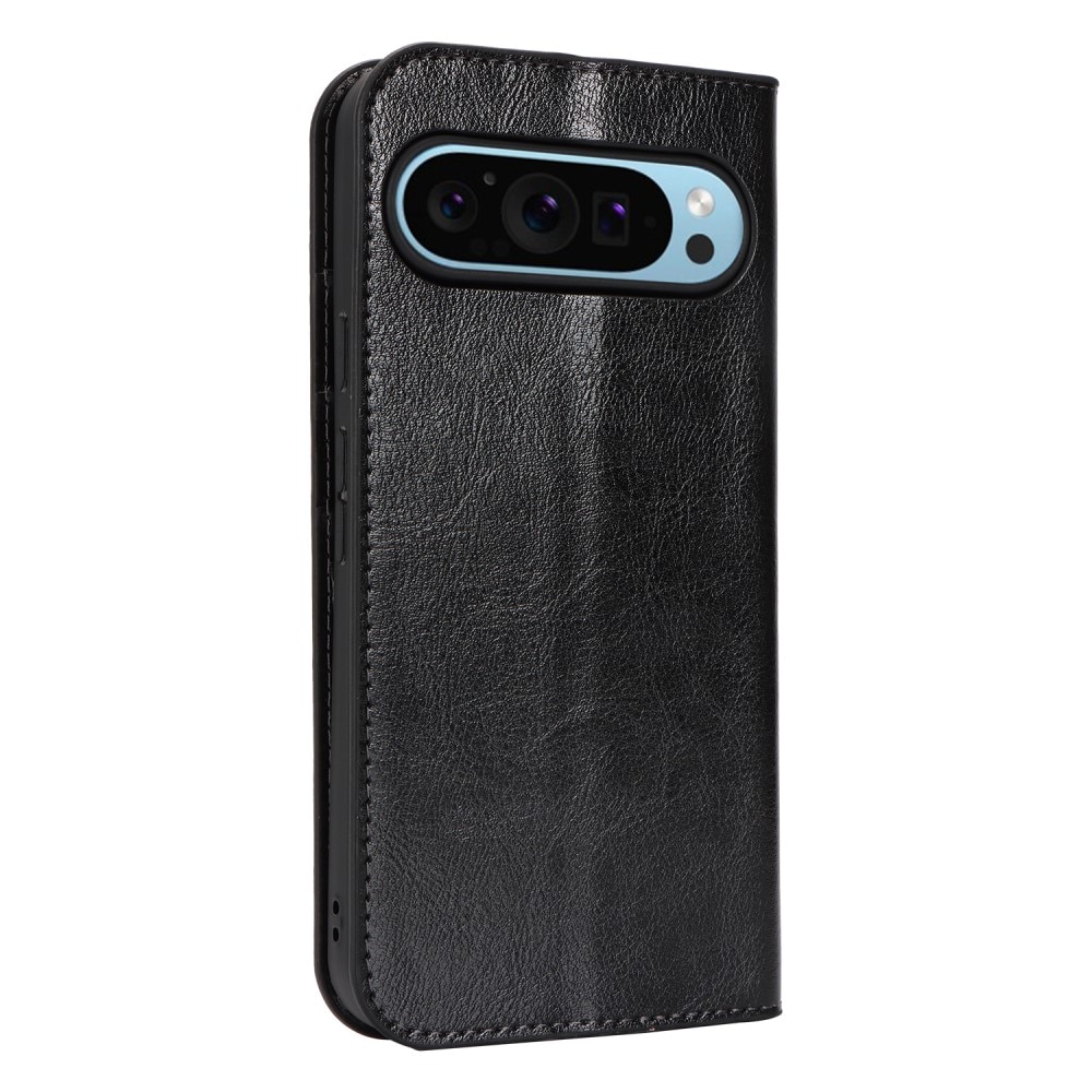 Cover Portafoglio in vera pelle Google Pixel 9 Pro XL nero