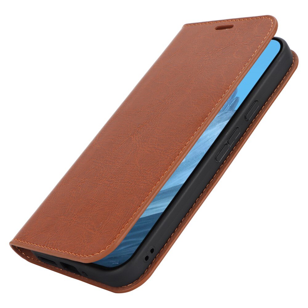 Cover Portafoglio in vera pelle Google Pixel 9 Pro XL marrone