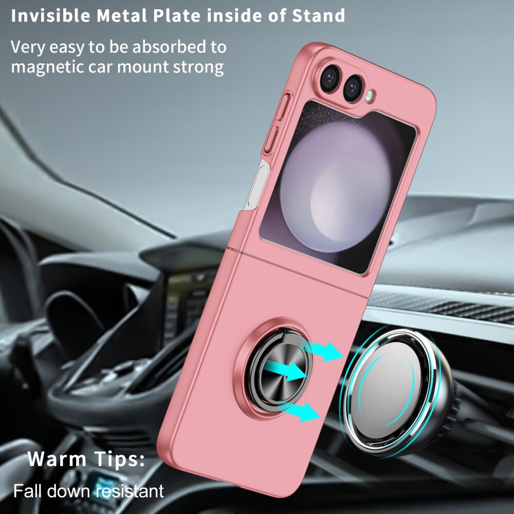 Cover magnetico con porta anelli Samsung Galaxy Z Flip 6 rosa