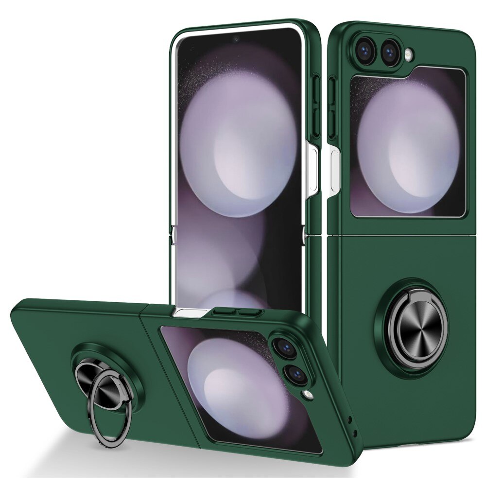 Cover magnetico con porta anelli Samsung Galaxy Z Flip 6 verde