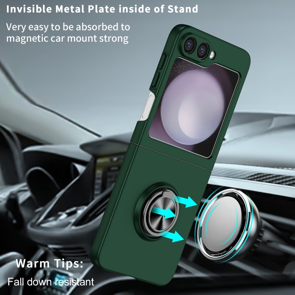 Cover magnetico con porta anelli Samsung Galaxy Z Flip 6 verde