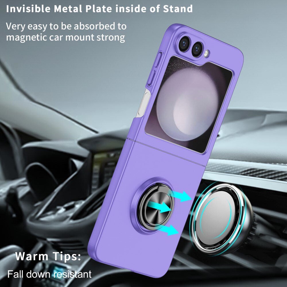 Cover magnetico con porta anelli Samsung Galaxy Z Flip 6 viola