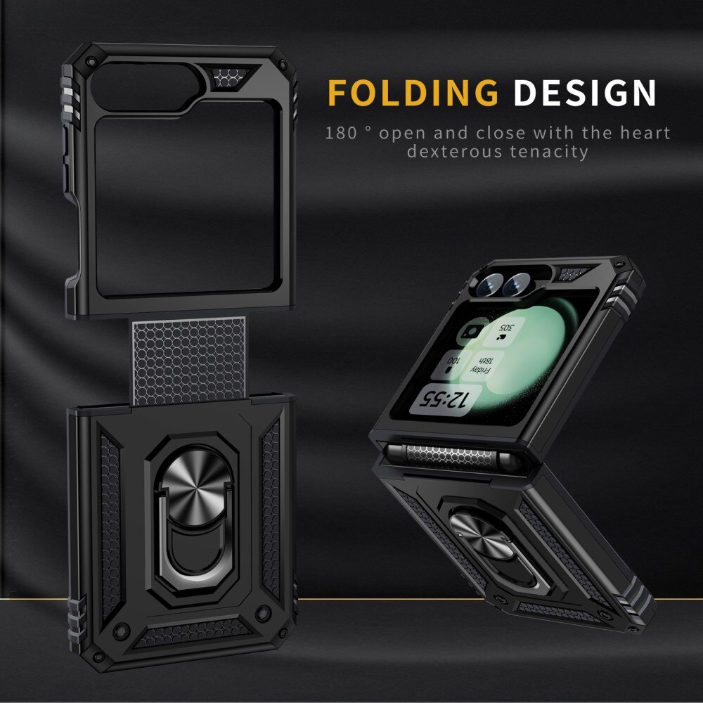 Cover ibride con anello Samsung Galaxy Z Flip 6 nero