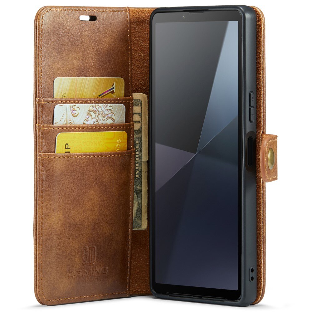 Cover portafoglio Magnet Wallet Sony Xperia 10 VI Cognac