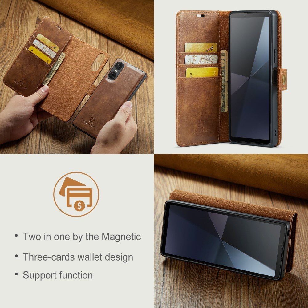 Cover portafoglio Magnet Wallet Sony Xperia 10 VI Cognac