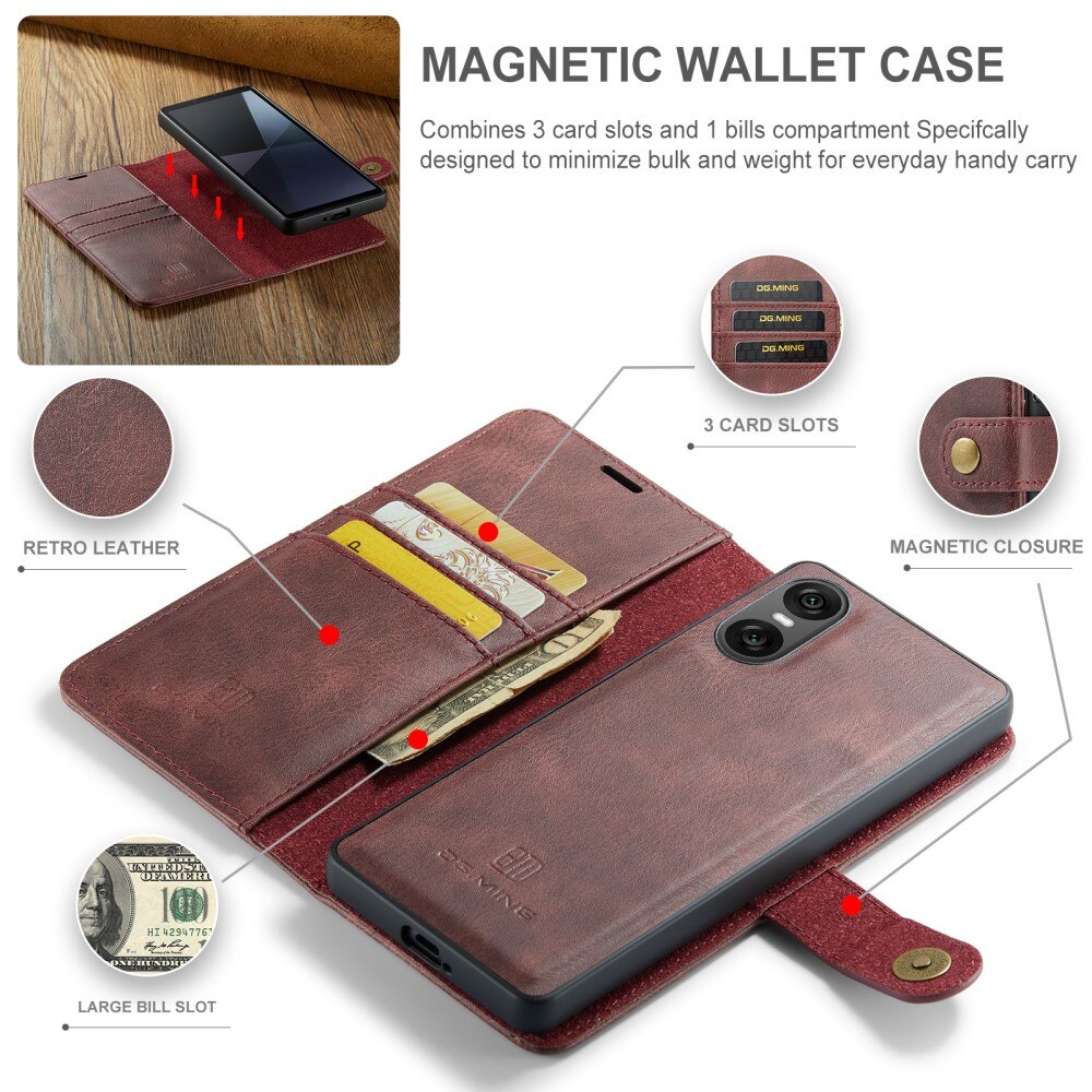 Cover portafoglio Magnet Wallet Sony Xperia 10 VI Red