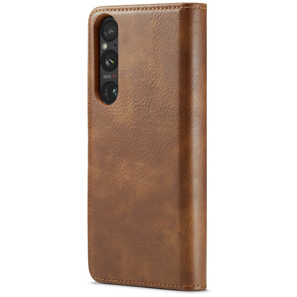 Cover portafoglio Magnet Wallet Sony Xperia 1 VI Cognac