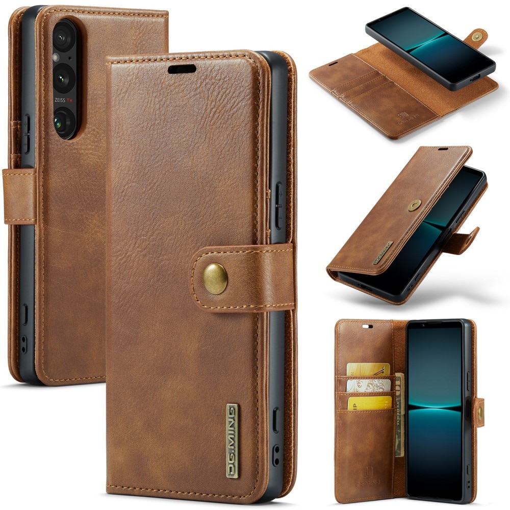 Cover portafoglio Magnet Wallet Sony Xperia 1 VI Cognac