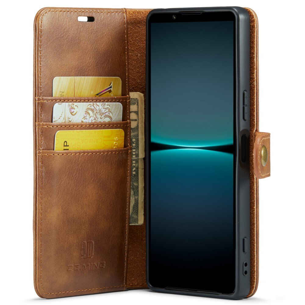 Cover portafoglio Magnet Wallet Sony Xperia 1 VI Cognac