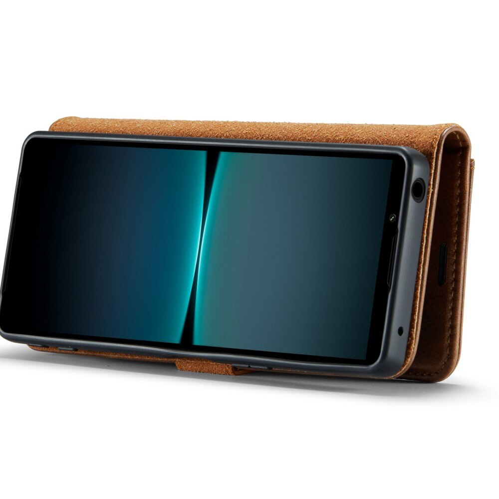 Cover portafoglio Magnet Wallet Sony Xperia 1 VI Cognac