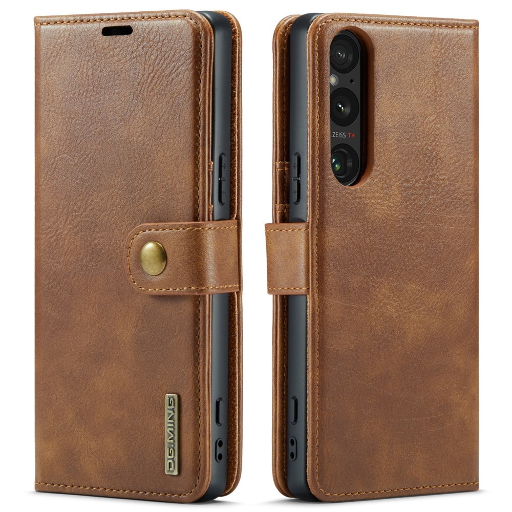 Cover portafoglio Magnet Wallet Sony Xperia 1 VI Cognac