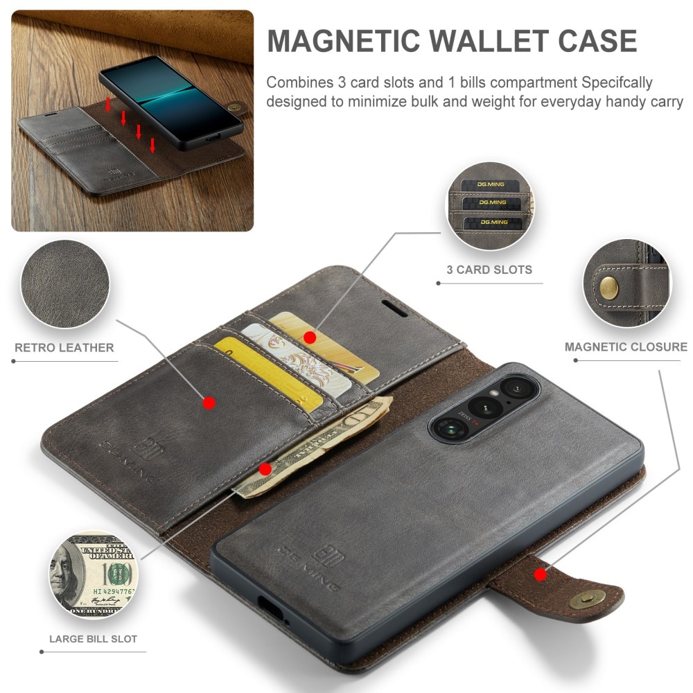 Cover portafoglio Magnet Wallet Sony Xperia 1 VI Brown