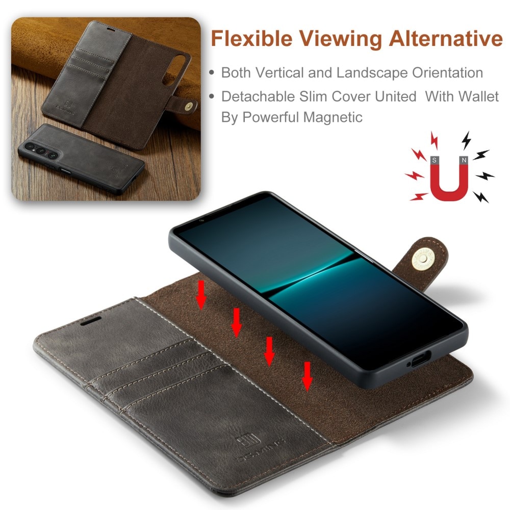 Cover portafoglio Magnet Wallet Sony Xperia 1 VI Brown