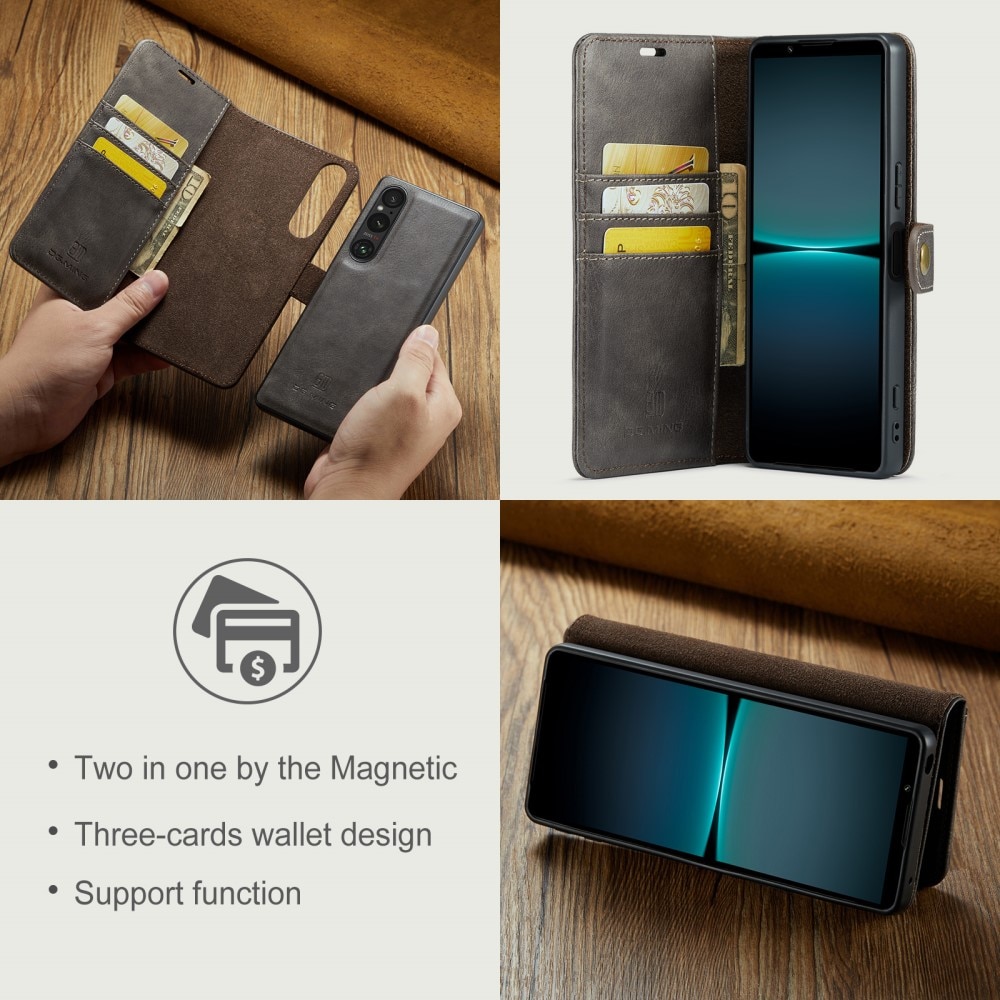 Cover portafoglio Magnet Wallet Sony Xperia 1 VI Brown