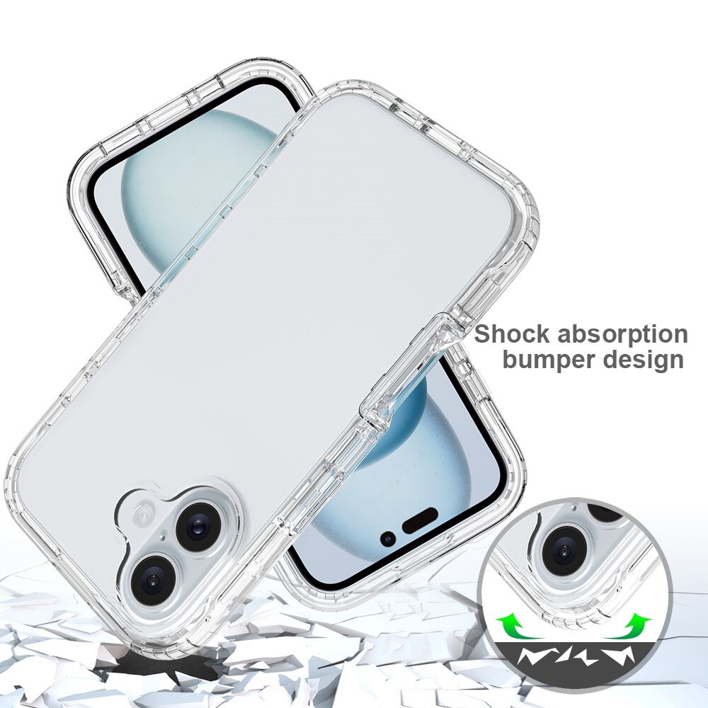 Cover protezione totale iPhone 16 Plus trasparente