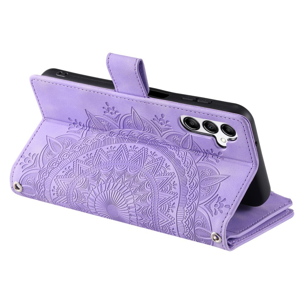 Borsa a portafoglio Mandala Samsung Galaxy S24 FE, viola